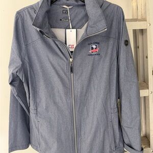 Cutter & Buck Women's Heathered Blue Utility Jacket